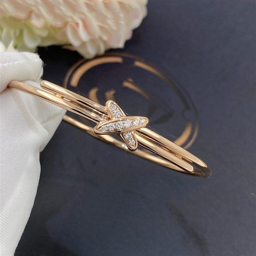 [⭐Haelin Jewelry]JEUX DE BRACELET PINK GOLD DIAMONDS