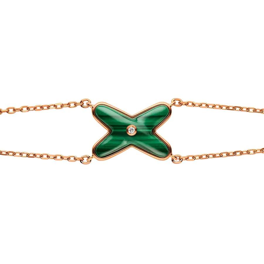 [⭐Haelin Jewelry]JEUX BRACELET MALACHITE PINK GOLD 1 DIAMOND