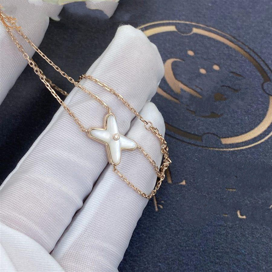 [⭐Haelin Jewelry]JEUX BRACELET WHITE MOP PINK GOLD 1 DIAMOND