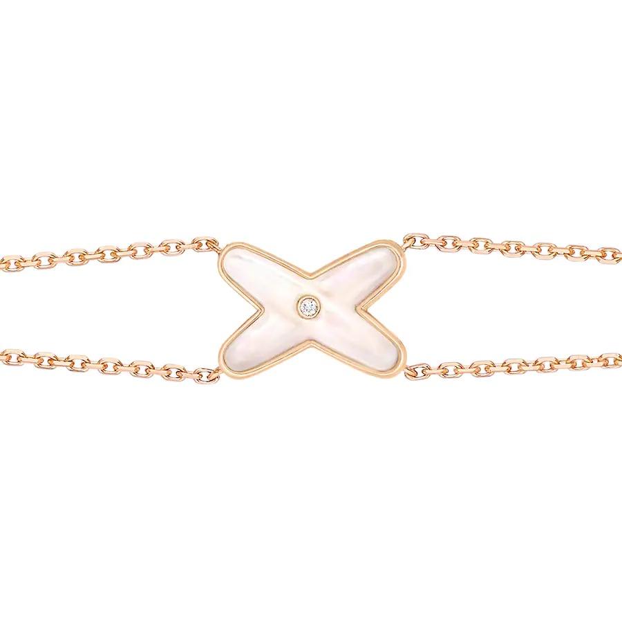 [⭐Haelin Jewelry]JEUX BRACELET WHITE MOP PINK GOLD 1 DIAMOND
