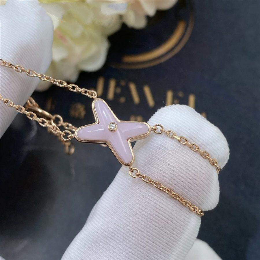 [⭐Haelin Jewelry]JEUX BRACELET PINK MOP PINK GOLD 1 DIAMOND