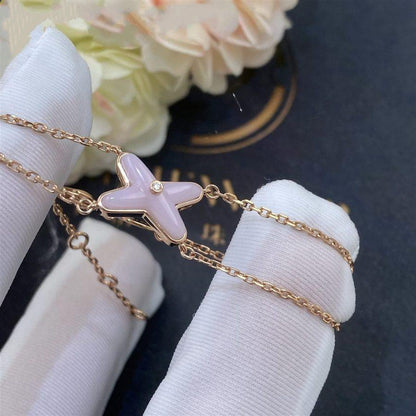 [⭐Haelin Jewelry]JEUX BRACELET PINK MOP PINK GOLD 1 DIAMOND