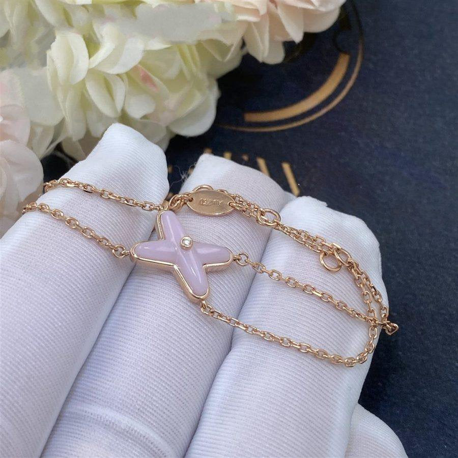[⭐Haelin Jewelry]JEUX BRACELET PINK MOP PINK GOLD 1 DIAMOND