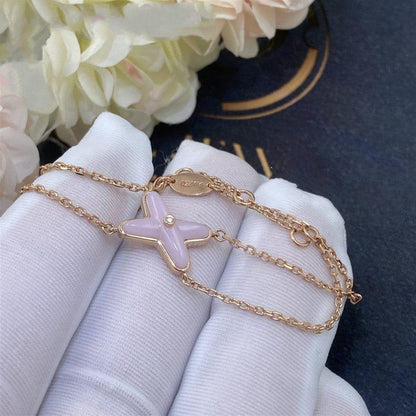 [⭐Haelin Jewelry]JEUX BRACELET PINK MOP PINK GOLD 1 DIAMOND