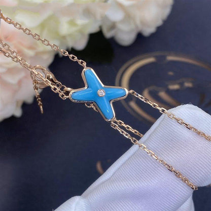 [⭐Haelin Jewelry]JEUX BRACELET TURQUOISE PINK GOLD 1 DIAMOND