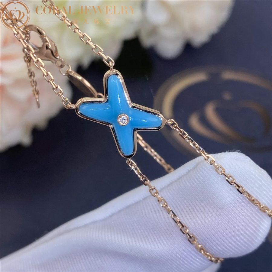 [⭐Haelin Jewelry]JEUX BRACELET TURQUOISE PINK GOLD 1 DIAMOND