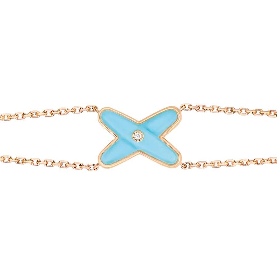 [⭐Haelin Jewelry]JEUX BRACELET TURQUOISE PINK GOLD 1 DIAMOND