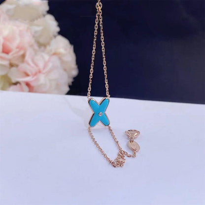 [⭐Haelin Jewelry]JEUX BRACELET TURQUOISE PINK GOLD 1 DIAMOND