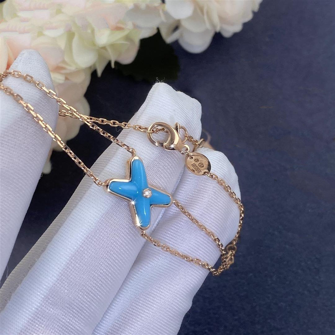[⭐Haelin Jewelry]JEUX BRACELET TURQUOISE PINK GOLD 1 DIAMOND