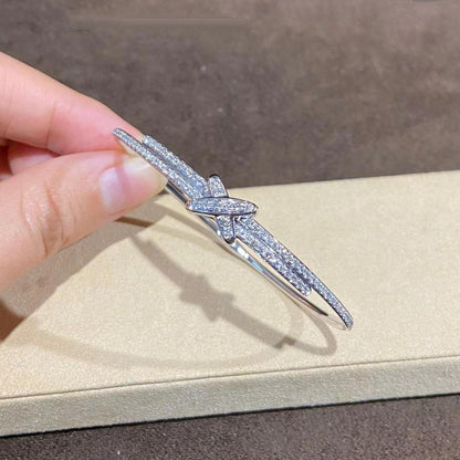 [⭐Haelin Jewelry]JEUX DE BRACELET DIAMONDS SILVER