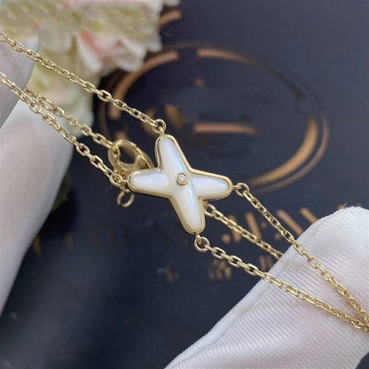 [⭐Haelin Jewelry]JEUX BRACELET WHITE MOP GOLD 1 DIAMOND