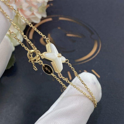 [⭐Haelin Jewelry]JEUX BRACELET WHITE MOP GOLD 1 DIAMOND