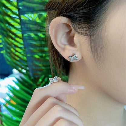 [⭐Haelin Jewelry]JEUX DE SILVER DIAMOND EARRINGS