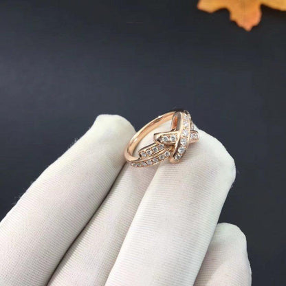 [⭐Haelin Jewelry]JEUX DE RING PINK GOLD DIAMOND