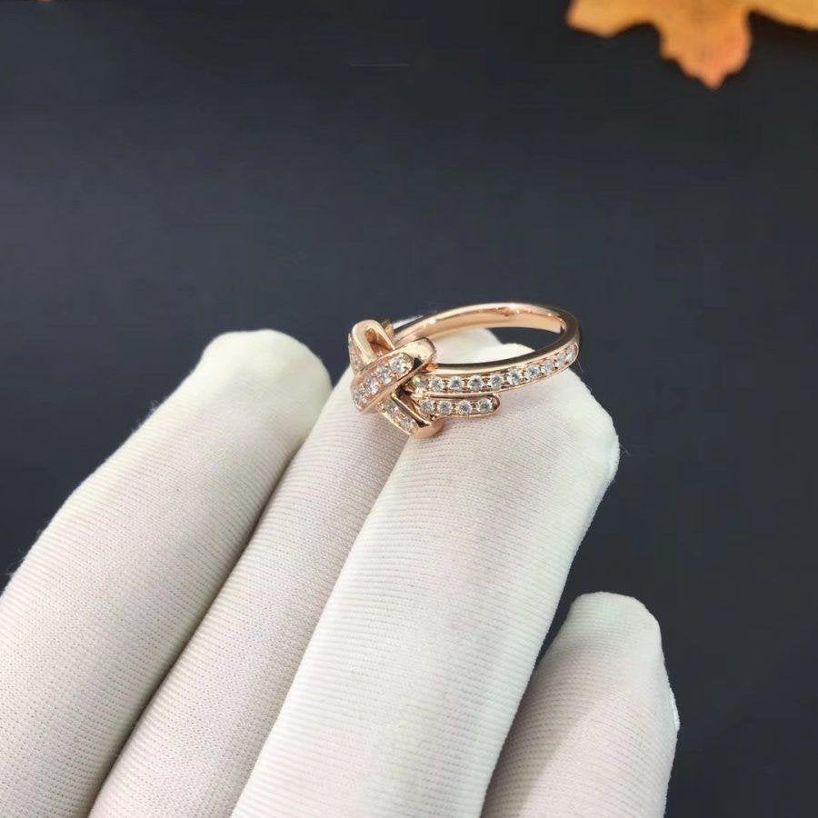 [⭐Haelin Jewelry]JEUX DE RING PINK GOLD DIAMOND