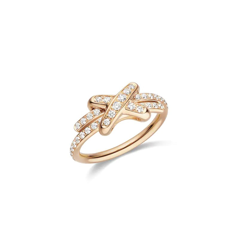 [⭐Haelin Jewelry]JEUX DE RING PINK GOLD DIAMOND