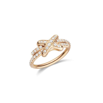 [⭐Haelin Jewelry]JEUX DE RING PINK GOLD DIAMOND