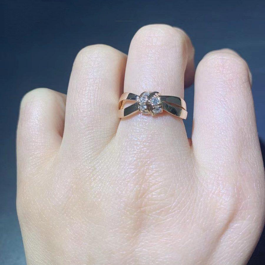 [⭐Haelin Jewelry]LIENS RING PINK GOLD DIAMOND