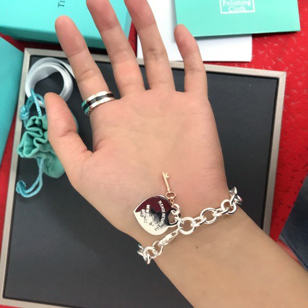 [Haelin Jewelry]KEY HEART CARD CHUNKY INTERLOCKING BRACELET LENGTH
