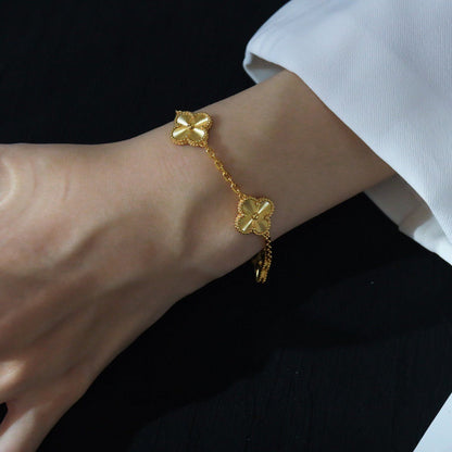 [⭐Haelin Jewelry] CLOVER 5 MOTIF LASER BRACELET COLLECTION
