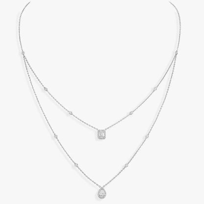[⭐Haelin Jewelry]Diamond Necklace My Twin 2 Rows