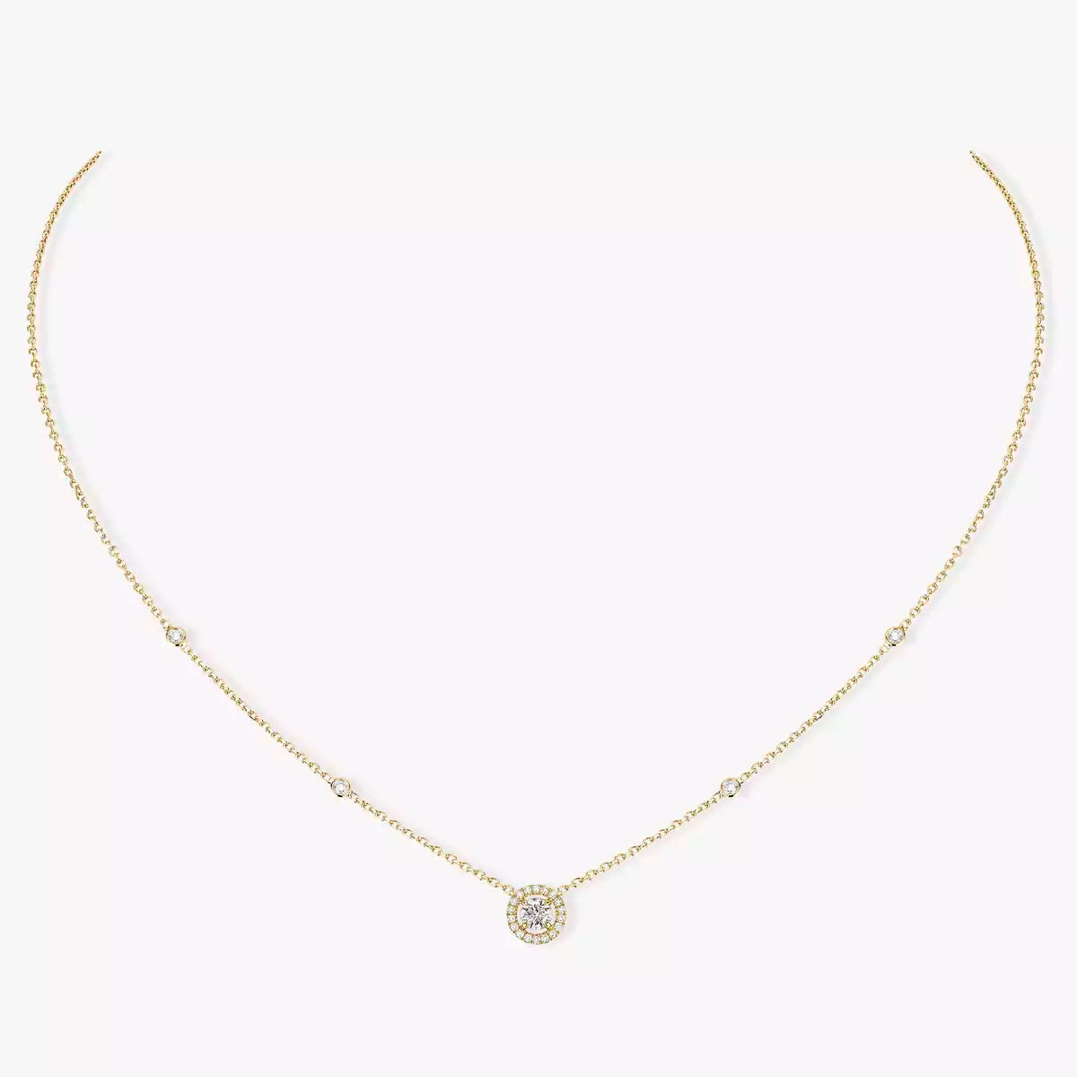 [⭐Haelin Jewelry]Diamond Necklace 0,20ct Brilliant Shape Joy