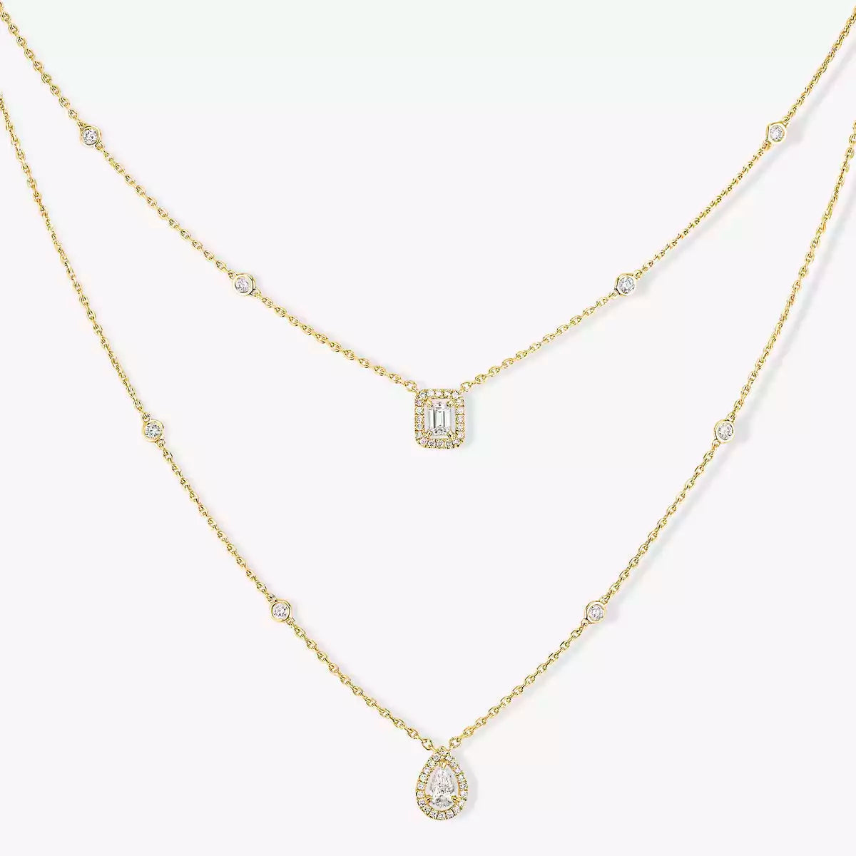 [⭐Haelin Jewelry]Diamond Necklace My Twin 2 Rows
