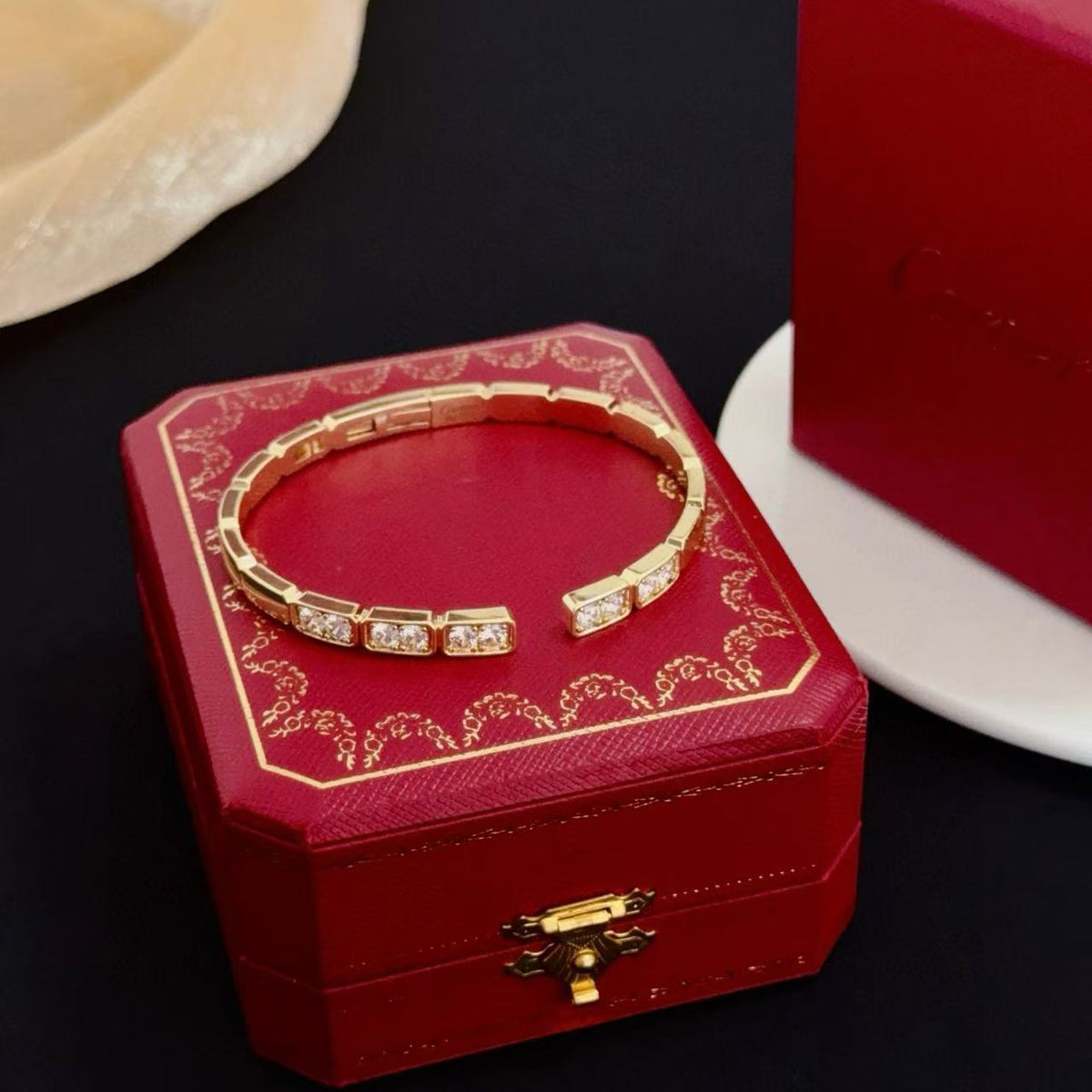 [⭐Haelin Jewelry jewelrys]LOVE DIAMOND OPEN  BRACELET