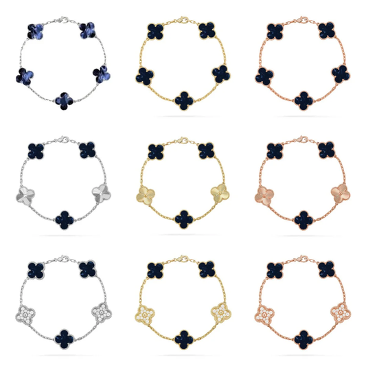 [⭐Haelin Jewelry]CLOVER 5 MOTIF PIETERSITE BRACELET COLLECTION