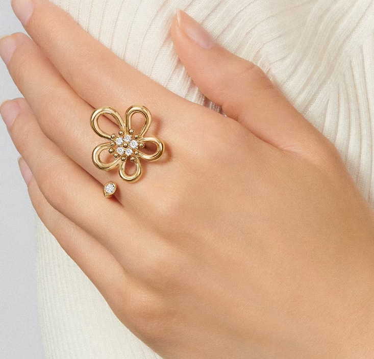 [⭐Haelin Jewelry]Flowerlace Between the Finger