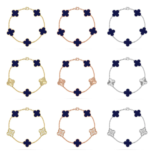[⭐Haelin Jewelry]CLOVER 5 MOTIF LAPIS LAZULI BRACELET COLLECTION
