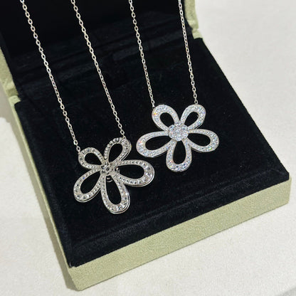 [⭐Haelin Jewelry]FLOWERLACE NECKLACE FULL DIAMONDS