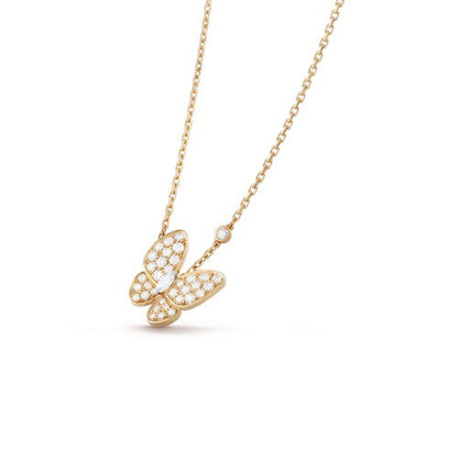 [⭐Haelin Jewelry]BUTTERFLY DIAMOND NECKLACE