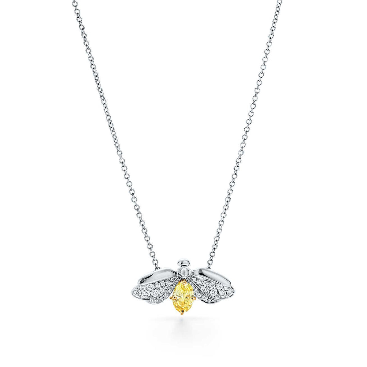 [Haelin Jewelry]PAPER FLOWERS YELLOW DIAMOND FIREFLY PENDANT