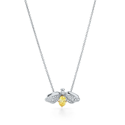[Haelin Jewelry]PAPER FLOWERS YELLOW DIAMOND FIREFLY PENDANT