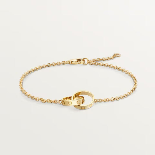 [⭐Haelin Jewelry]LOVE BRACELET DOUBLE RING