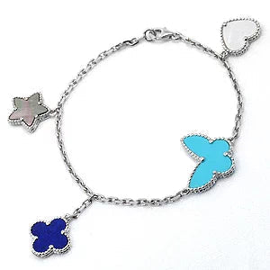 [⭐Haelin Jewelry]LUCKY SPRING SILVER BRACELET 4 MOTIF