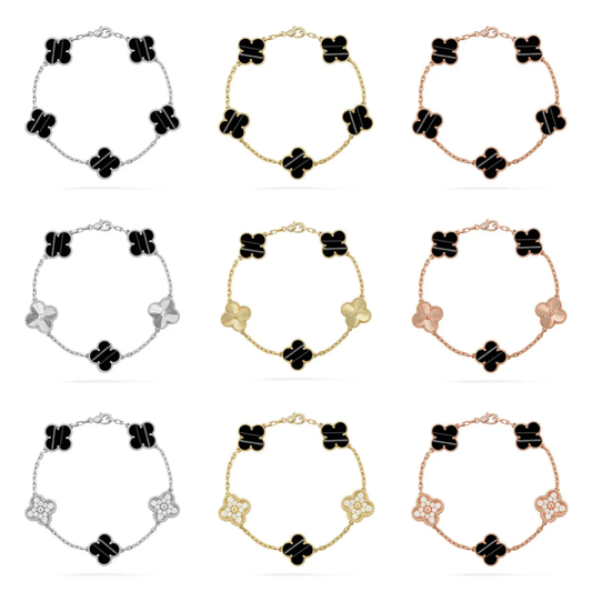 [⭐Haelin Jewelry] CLOVER 5 MOTIF PULSAR STONE BRACELET COLLECTION