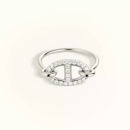 [⭐Haelin Jewelry]RONDE SMALL SILVER DIAMOND RING