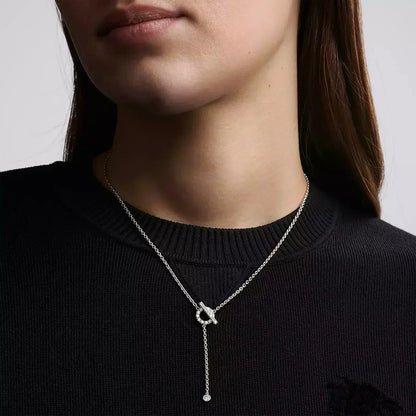 [⭐Haelin Jewelry]FINESSE SILVER DIAMOND NECKLACE