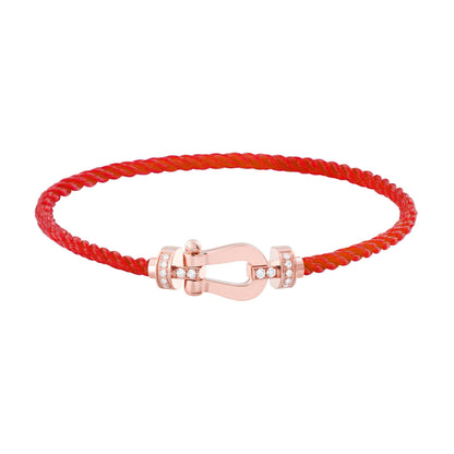 [⭐Haelin Jewelry]FORCE 10 HALF DIAMOND PINK GOLD RED CORDERI LARGE AND MEDIUM MODEL