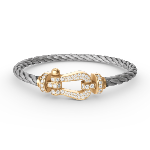 [⭐Haelin Jewelry]FORCE LARGE HORSESHOE FULL DIAMOND BRACELET GOLD