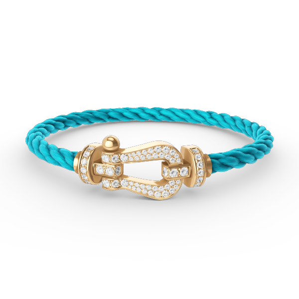 [⭐Haelin Jewelry]FORCE LARGE HORSESHOE FULL DIAMOND BRACELET GOLD
