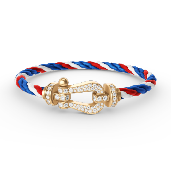 [⭐Haelin Jewelry]FORCE LARGE HORSESHOE FULL DIAMOND BRACELET GOLD