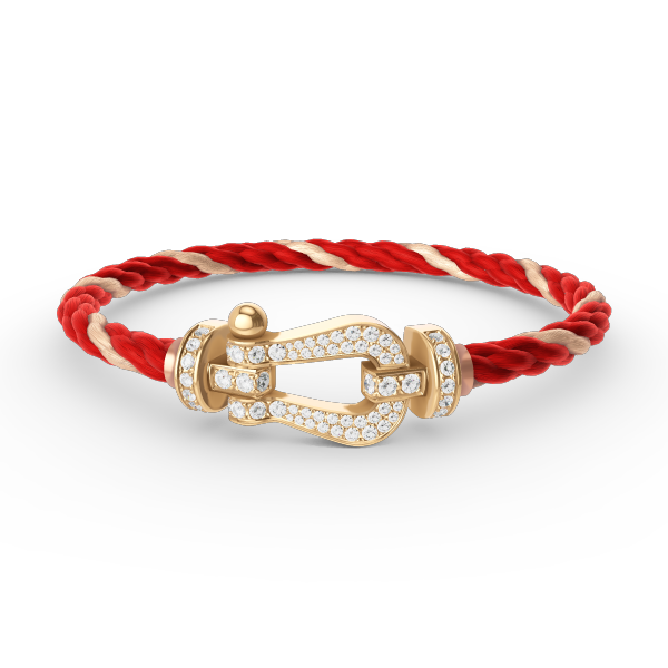 [⭐Haelin Jewelry]FORCE LARGE HORSESHOE FULL DIAMOND BRACELET GOLD