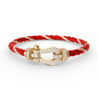 [⭐Haelin Jewelry]FORCE LARGE HORSESHOE FULL DIAMOND BRACELET GOLD