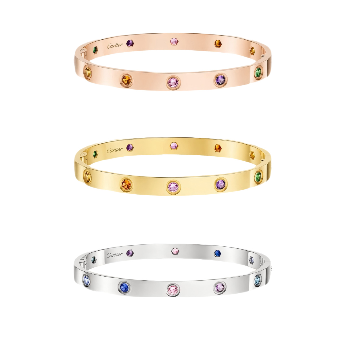 [⭐Haelin Jewelry] 2026 RAINBOW LOVE BRACELET 6.1MM  10 DIAMONDS