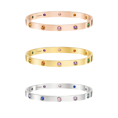 [⭐Haelin Jewelry] 2026 RAINBOW LOVE BRACELET 6.1MM  10 DIAMONDS