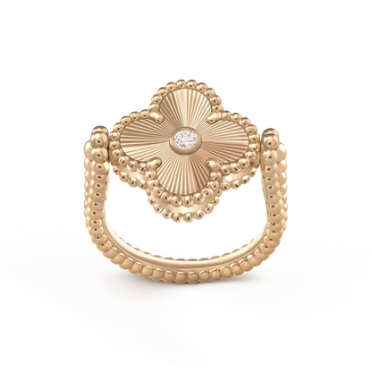[⭐Haelin Jewelry]CLOVER RIVERSIBLE ROSE GOLD RING