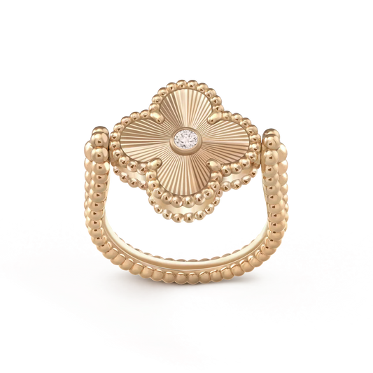 [⭐Haelin Jewelry]CLOVER RIVERSIBLE ROSE GOLD RING